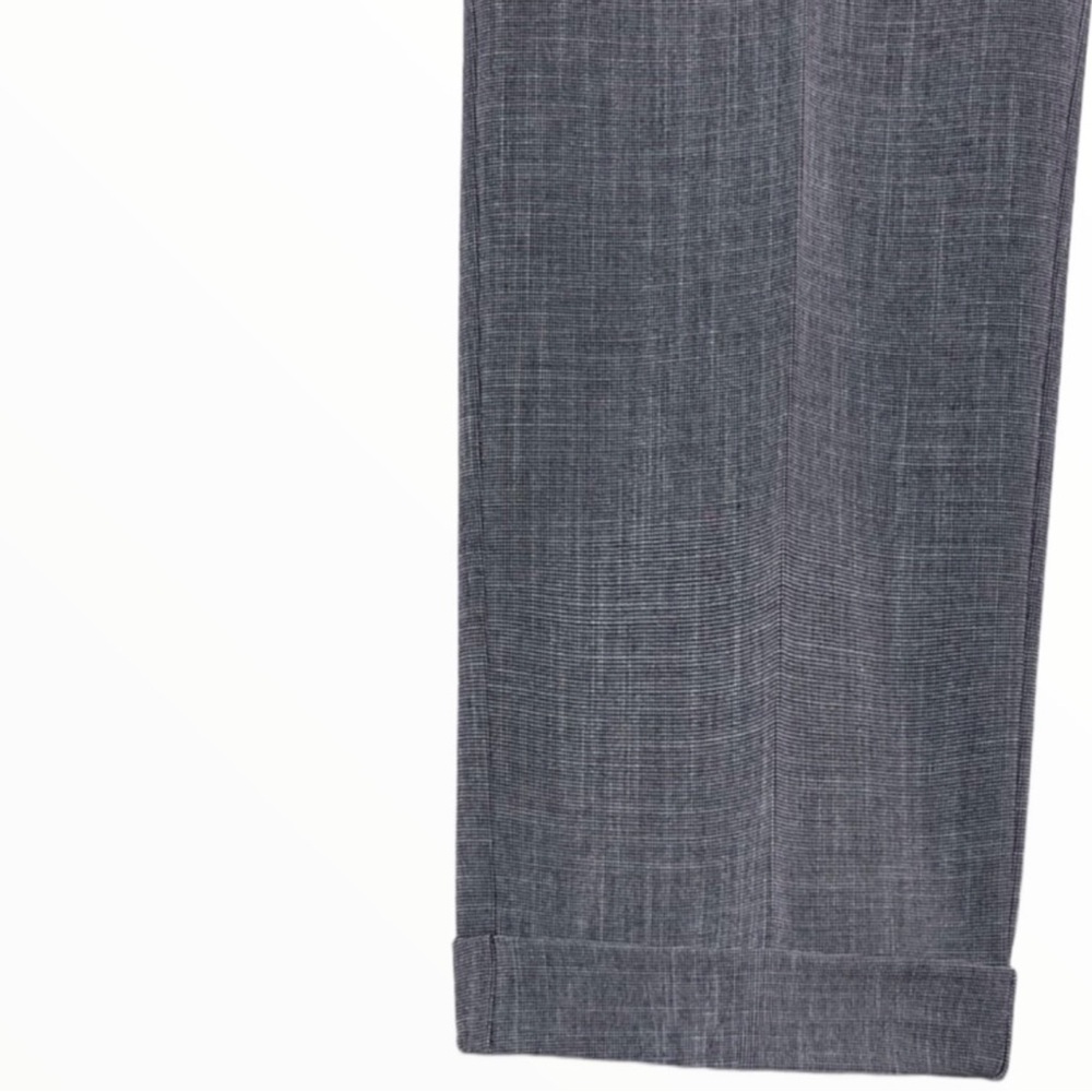 Zara Navy Ankle Cuffed/Cropped Pants Tailored Fit Size 12 - Picture 4 of 6